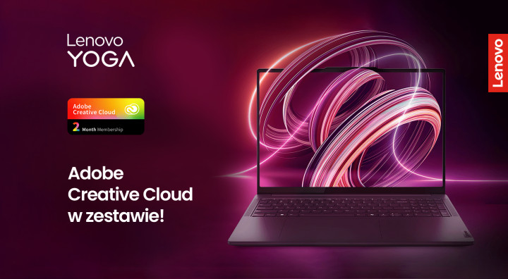  Adobe Creative Cloud dostępna w laptopach Lenovo Yoga 9. gen do lp