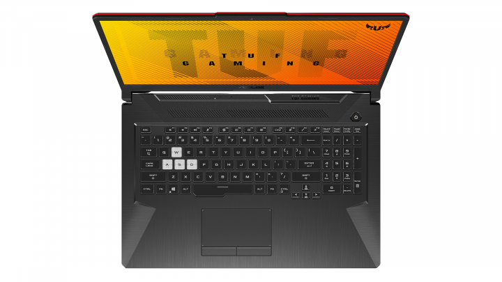 Laptop Asus TUF Gaming F17 FX706LI Bonfire Black - widok klawiatury