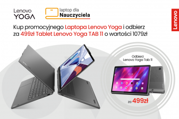 Kup Laptop Lenovo Yoga i odbierz Tablet Lenovo Yoga o wartości 499zł aktualnosc