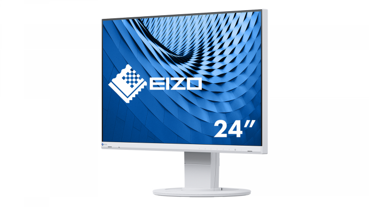 Monitor EIZO FlexScan EV2460 biały - widok frontu prawej strony