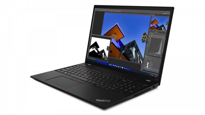 Mobilna stacja robocza Lenovo ThinkPad P16s G1 W11P (AMD) czarny - widok frontu