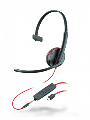 Słuchawki przewodowe Poly Blackwire C3215 USB-C - 209750-201
