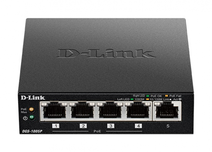 Switch D-Link - DGS-1005P - widok frontu