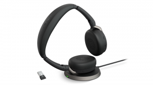 Słuchawki bezprzewodowe Jabra Evolve 2 65 Flex USB-A MS Stereo Wireless Charging Pad - 26699-999-989