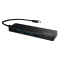 Hub USB-C 3.1 LogiLink Ultra Slim UA0311 czarny - widok portów