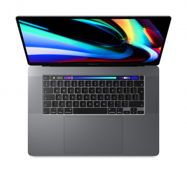 Laptop Apple MacBook Pro 16 gwiezdna szarość - widok z góry