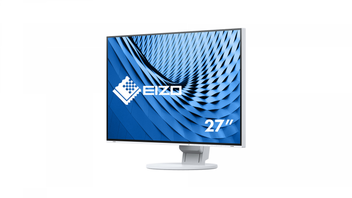 Monitor EIZO FlexScan EV2785 biały - widok frontu prawej strony