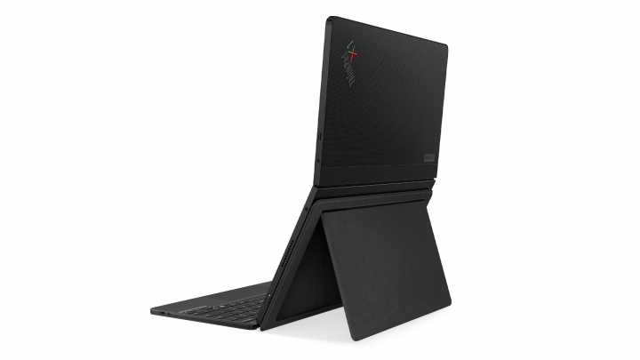 Laptop Lenovo ThinkPad X1 Fold 16 G1 W11P Czarny - widok z tyłu lewej strony2