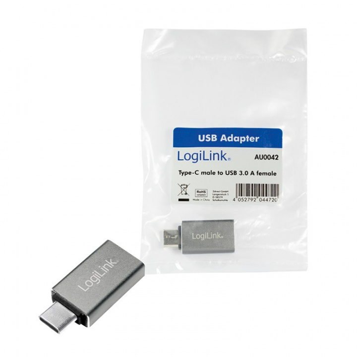Adapter LogiLink USB-C - USB 3.0 AU0042 - widok opakowania
